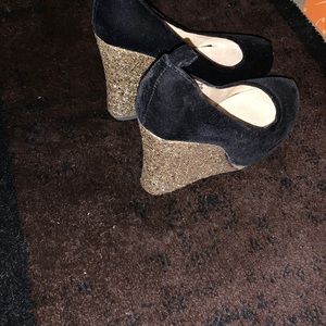 Black & Gold wedges for sale
